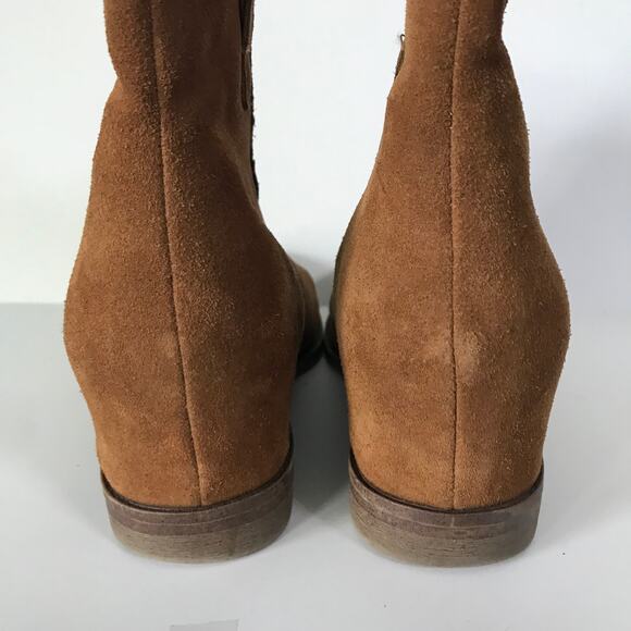 Kenneth Cole Reaction Boots Booties Size 10M Tan Brown Suede Pull On Slight Heel - Picture 8 of 13